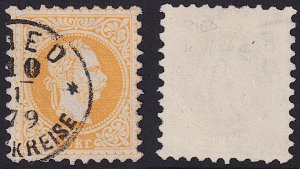 Austria - 1876 - Scott #34 - used - RIED im INNKREISE pmk