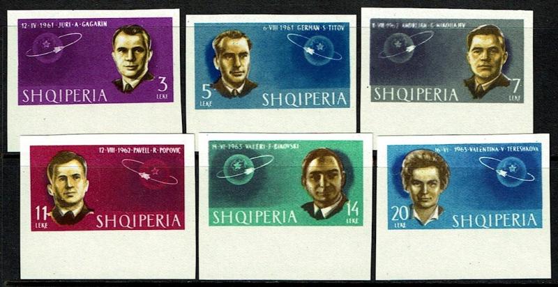 Albania #680-85 Imperf MNH - Space Cosmonauts (1963)