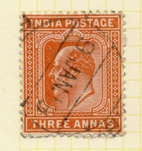 India 1902 Early Issue Fine Used 3a. 325942