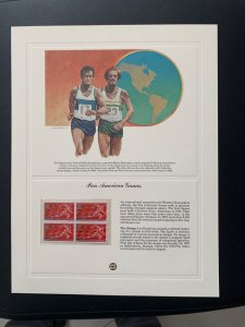 SCOTT 2247 Pan American games USA USPS COMMEMORATIVE STAMP PANEL