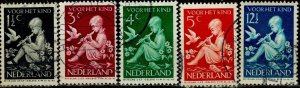 Netherlands; 1938: Sc. # B108-B112: Used  Cpl. Set