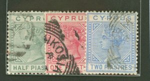 Cyprus #19a/21a/22a Used Multiple