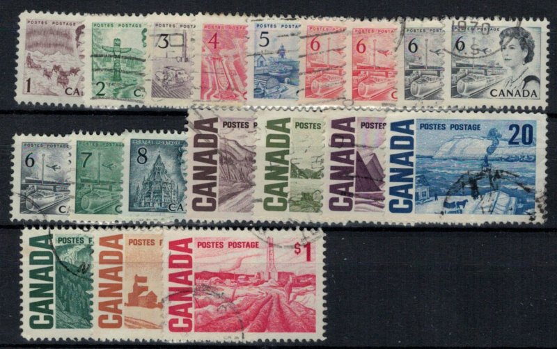 Canada 1967 Centennial Definitives - Complete Major Varieties - Used