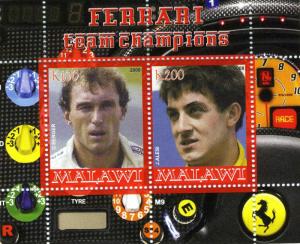 FORMULA 1 FERRARI Champion Team Berger & Alesi s/s Perforated Mint (NH)