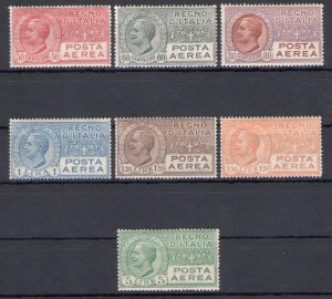 1926-28 Italy - Kingdom, Air Mail No. 3/9, effige of Vittorio Emanuele III - MNH