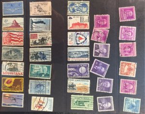 USA LOT: Bunch of stamps used - Commemoratives and Miscellaneous