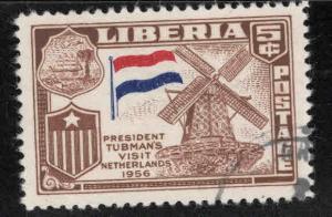 LIBERIA Scott 368 Used stamp CTO