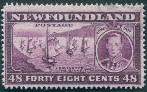 Newfoundland 1948 48c slate-purple Perf 14 SG267 used