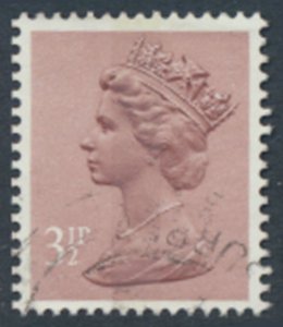 GB  Machin 3½p SG X860  1 band Used SC# MH40  see scans & details