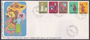 SINGAPORE 1968 New definitive values on FDC - Bukit Panjang cds............a4072