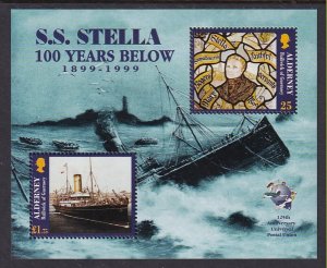 Alderney 127 Ship Souvenir Sheet MNH VF