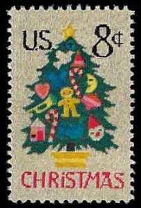 U.S.  #1508 MNH; 8c Christmas Tree in Needlepoint (1973) (1)