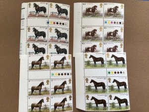 Great Britain 1978 Horses  mint never hinged stamps sheet Ref 62200