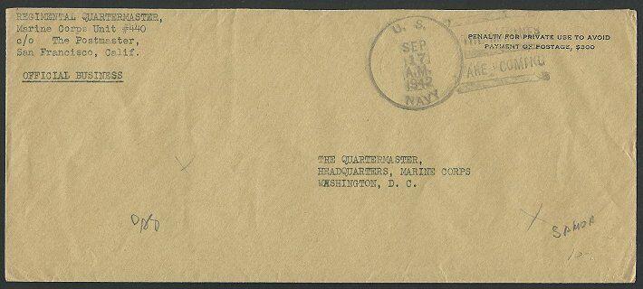 AMERICAN SAMOA 1942 cover : US NAVY / THE MARINES ARE COMING duplex........12431