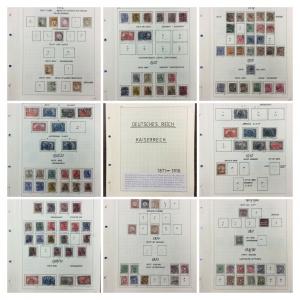 GERMANY Collection 1871/1932 Used homemade pages ‘19 CV +$4600  Est 640 stamps