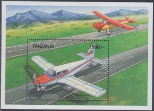 TANZANIA Sc # 1866 MNH S/S - AIRPLANES, PIPER CHEROKEE