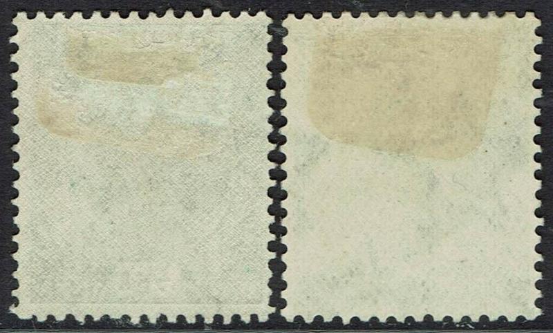 INDIA 1932 KGV 1/2A AND 9P WMK MULTI STAR