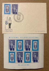 Vintage First Day Issue Poland Stamps 1964