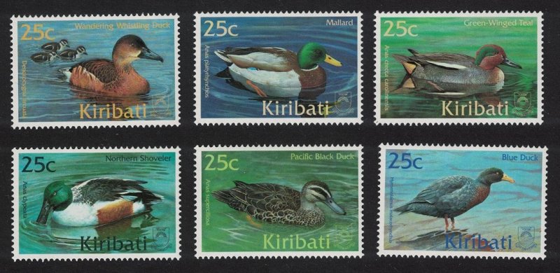 Kiribati Ducks 6v 2001 MNH SG#619-624