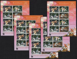 Kiribati WWF Harlequin Shrimp 5 Sheetlets A 2005 MNH SC#875-878 SG#746-749