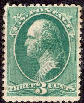 US Stamp #207 3c Green Washington  MINT Dsitrubed OG SCV $80