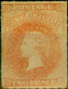 South Australia 1863 2d Pale Vermilion SG25 Fine MM