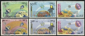 Ras Al Khaima Stamp 94-99  - Satellites, dish, tower, launch pad