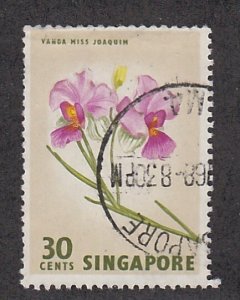 Singapore # 65, Flowers, Used,