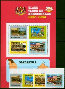 Malaysia 1982 25th Anniv Independence Set of 5 SG242-MS246a V.F MNH