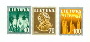 LITHUANIA 390-92 MNH BIN $1.25