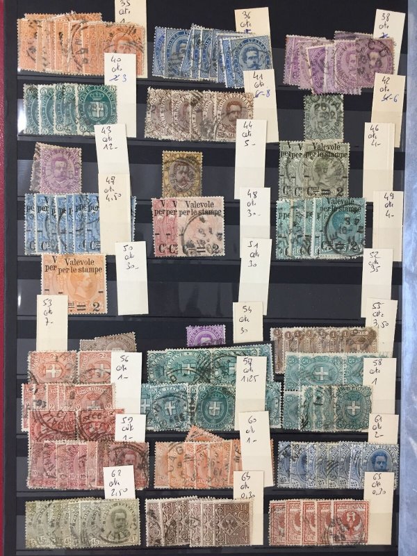 Italy 1863/1955 Used Collection Stockbook (Aprx 1200+Items) GM3120