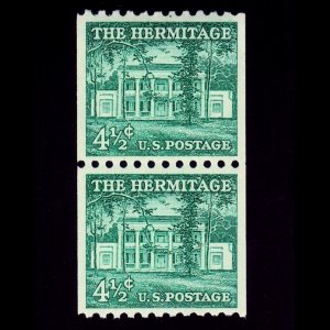 US Scott # 1059VCP MNH 4 1/2 Cent USPS he Hermitage Coil Pair May 1, 1959
