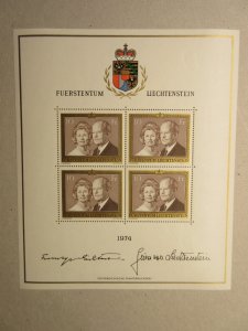 LIECHTENSTEIN Scott 557 SHEET OF 4, MINT NEVER HINGED Cat $24