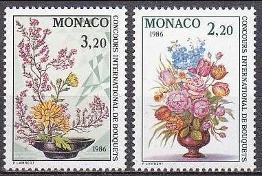 1985 Monaco 1718-19 Flowers 3,60 €