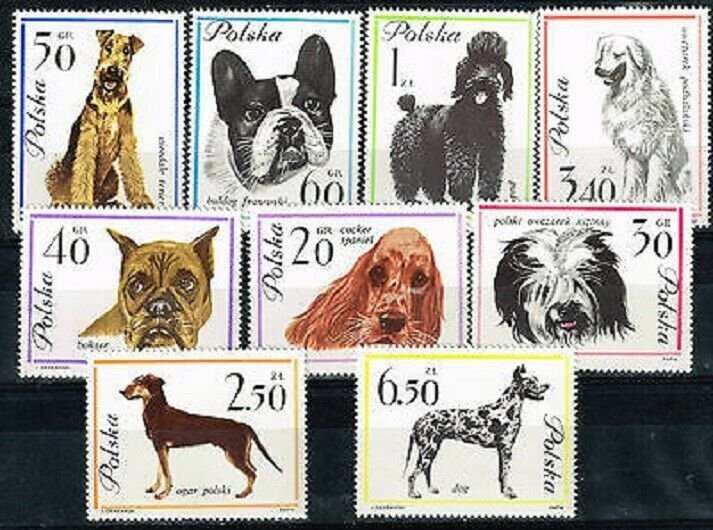 1963  POLAND  -  SG:1361/69  -  DOGS - UNMOUNTED MINT