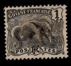 French Guiana Scott 51 Great Anteater MH*  stamp expect similar centering