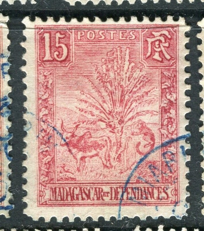 FRENCH COLONIES; MADAGASCAR 1903 Lemur issue fine used 15c. value