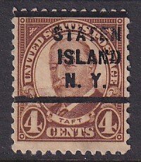 United States (1930) Sc 685 (2) used, precancel Staten Island NY