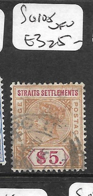 MALAYA STRAITS SETTLEMENTS (P0109B) QV $5.00 SG105  VFU