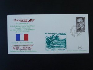 presidential flight cover Paris to Bali Indonesia on Concorde Air France 1986