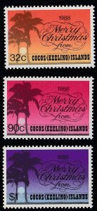 Cocos Islands # 200-202, Christmas, Mint NH, 1/2 Cat