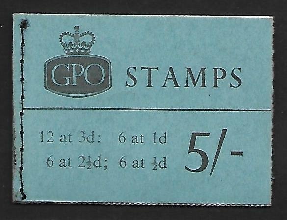 H72p 5/- Wilding Blue Phosphor GPO booklet - Jan 1965 UNMOUNTED MINT 