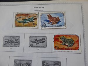 Mongolia 1968-1972 Stamp Collection on Album Pages