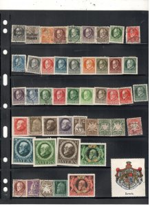 BAVARIA COLLECTION ON STOCK SHEET MINT/USED