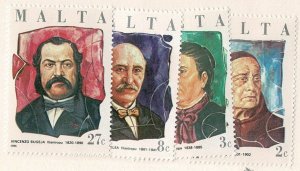 Malta #682-5 MNH cpl famous men