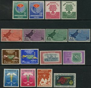 PAKISTAN Sc#106-121 1960 Eight Complete Sets OG Mint NH & LH