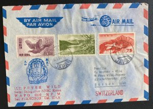 1955 Tokyo Japan Swiss Legation Airmail Cover To Zurich Switzerland Korean War