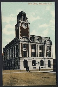 CANADA POSTAL HISTORY - EDMONTON ALBERTA - Post Office  POSTCARD