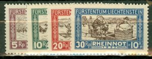 HO: Liechtenstein B7-10 MNH CV $220