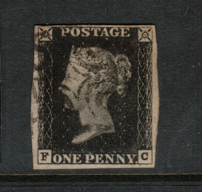 Great Britain #1 Used Fine - Very Fine - Four Margins